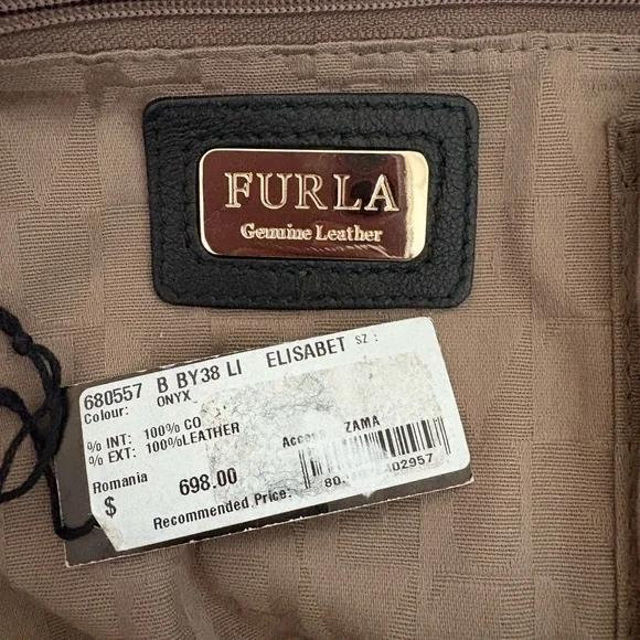 NWT Furla Elisabeth Hobo Ocelot Leather - Picture 7 of 8